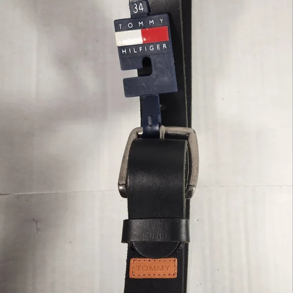 Men's Tommy Hilfiger Black Belt Premium Design - Picture 2 of 3